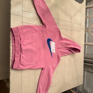 Nike Pink Sweatshirt with White Lettering (boys/girls - youth large)